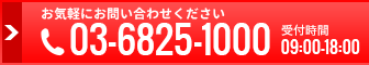 お気軽にお問い合わせください 03-6825-1000